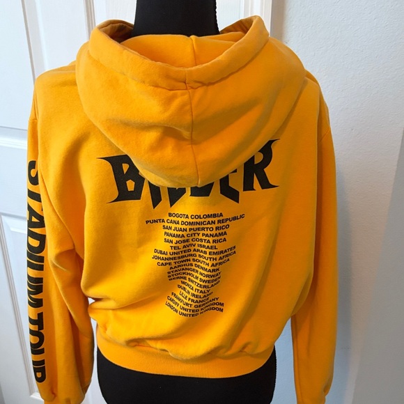 Justin Bieber Purpose Tour Medium Oversized Cropped Hoodie - Picture 7 of 16